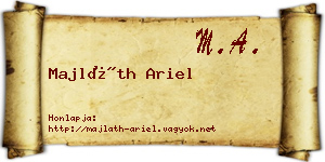 Majláth Ariel névjegykártya